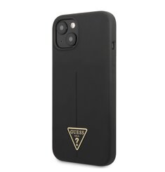 Guess Silicone Line Triangle Zadní Kryt pro iPhone 13 Black