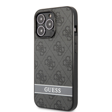 Guess PU 4G Stripe Zadní Kryt pro iPhone 13 Pro Max Black