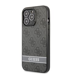 Guess PU 4G Stripe Zadní Kryt pro iPhone 13 Pro Max Black