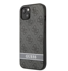 Guess PU 4G Stripe Zadní Kryt pro iPhone 13 mini Black
