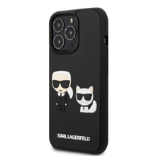 Karl Lagerfeld and Choupette 3D Kryt pro iPhone 13 Pro Black