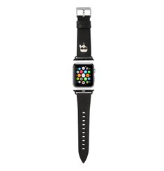Karl Lagerfeld Karl Head PU remienok Apple Watch 38/40mm - čierne