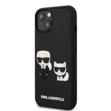 Karl Lagerfeld and Choupette 3D Kryt pro iPhone 13 mini Black