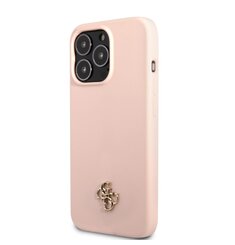 Guess 4G Silicone Metal Logo Zadní Kryt pro iPhone 13 Pro Pink