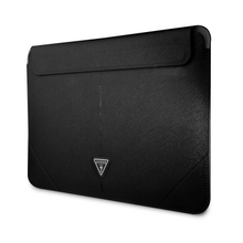 Guess Saffiano Triangle Metal Logo Computer Sleeve 13/14" Black