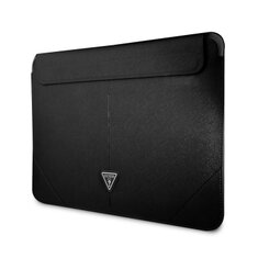Guess Saffiano Triangle Metal Logo Computer Sleeve 16" Black