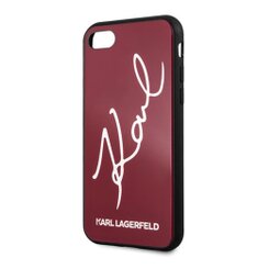 Karl Lagerfeld case for iPhone 7 / 8 KLHCI8DLKSRE Signature Glitter, červené