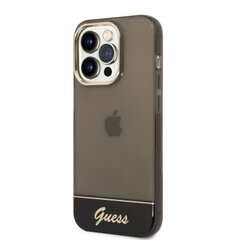 Guess PC/TPU Camera Outline Translucent Zadní Kryt pro iPhone 14 Pro Max Black