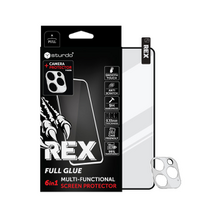 Ochranné sklo celotvárové + Ochranné sklo na kameru iPhone 12 Pro Max, Sturdo Rex, čierne