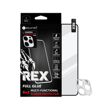 Sturdo Rex protective glass + Camera protection iPhone 13 Pro Max, čierne, 6v1