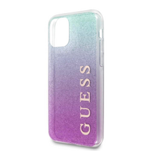 Guess case for iPhone 11 Pro GUHCN58PCUGLPBL pink-blue hard case Glitter Gradient