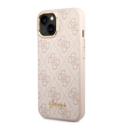 Guess PC/TPU 4G Metal Camera Outline Zadní Kryt pro iPhone 14 Pink