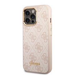 Guess PC/TPU 4G Metal Camera Outline Zadní Kryt pro iPhone 14 Pro Max Pink