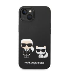 Karl Lagerfeld Liquid Silicone Choupette Zadní Kryt pro iPhone 14 Plus Black