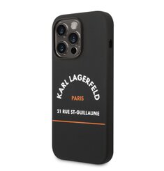 Karl Lagerfeld Rue St Guillaume Zadní Kryt pro iPhone 14 Pro Black