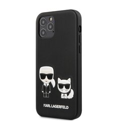 Puzdro Karl Lagerfeld pre iPhone 12/12 Pro (6.1) KLHCP12MPCUSKCBK imitácia kože, čierne