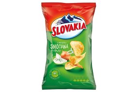 Slovakia Chips s príchuťou Smotana a cibuľa 140 g