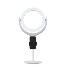 Selfie stojan Devia s kruhovým svetlom 8" (20,32cm) Biely