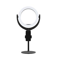 Selfie stojan Devia s kruhovým svetlom 8" (20,32cm) Čierny