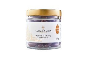 Slowlandia - Mandle v tmavej čokoláde 250 g 180-6