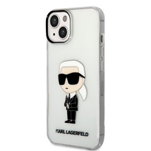Karl Lagerfeld IML Ikonik NFT Zadní Kryt pro iPhone 14 Transparent