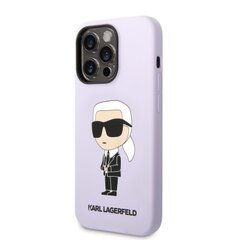 Karl Lagerfeld Liquid Silicone Ikonik NFT Zadní Kryt pro iPhone 14 Pro Purple