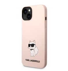 Karl Lagerfeld Liquid Silicone Choupette NFT Zadní Kryt pro iPhone 14 Pink