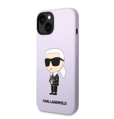 Karl Lagerfeld Liquid Silicone Ikonik NFT Zadní Kryt pro iPhone 14 Plus Purple