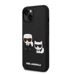 Karl Lagerfeld and Choupette 3D Kryt pro iPhone 14 Black