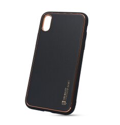 Puzdro Leather TPU iPhone X/XS - čierne