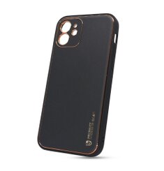 Puzdro Leather TPU iPhone 12 (6.1) - čierne