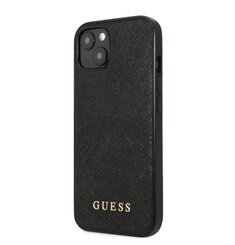 Guess Saffiano PU Silicone Zadní Kryt pro iPhone 13 Black
