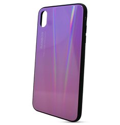 Puzdro Rainbow Glass TPU iPhone XS Max - ružové