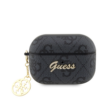 Guess 4G Script Heart PC/PU Pouzdro pro Airpods Pro 2 Black