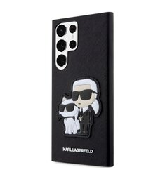 Karl Lagerfeld PU Saffiano Karl and Choupette NFT Zadní Kryt pro Samsung Galaxy S23 Ultra Black