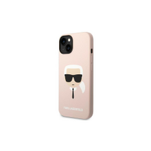 Karl Lagerfeld case for iPhone 14 Plus 6,7&quot; KLHMP14MSLKHLP hardcase light rose Silicone Karl`s