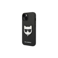 Karl Lagerfeld case for iPhone 14 Pro 6,1&quot; KLHCP14LSAPCHK black PU Saffiano case with Choupett
