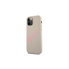 Guess case for iPhone 12 / 12 Pro 6,1&quot; GUHCP12MLSVSGP grey pink hard case Silicone Vintage
