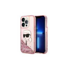 Karl Lagerfeld case for iPhone 14 Pro 6,1&quot; KLHCP14LLNKHCP pink hardcase Glitter Karl Head