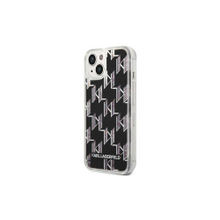 Karl Lagerfeld case for iPhone 14 Pro 6,1&quot; KLHCP14LLMNMS silver HC Liquid Glitter Monogram