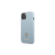 Guess case for iPhone 13 Pro / 13 6,1&quot; GUHCP13LPS4MB blue Saffiano 4G Small Metal Logo
