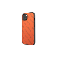 Karl Lagerfeld case for iPhone 13 KLHCP13MPTLO orange hard case Allover Logo