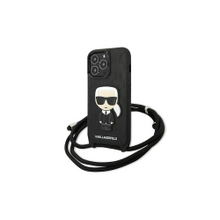 Karl Lagerfeld case for iPhone 13 Pro KLHCP13LCMNIPK black hard case Iconic