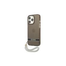 Guess case for iPhone 13 / 13 Pro 6,1&quot; GUHCP13LHTSGSK black hard case Translucent Stap