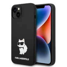 Karl Lagerfeld case for iPhone 14 Plus 6,7&quot; KLHCP14MSNCHBCK black HC Silicone NFT Choupette