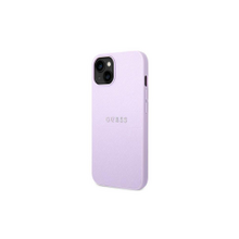 Guess case for iPhone 14 Pro 6,1&quot; GUHCP14LPSASBPU purple PU Leather case Saffiano with Metal L