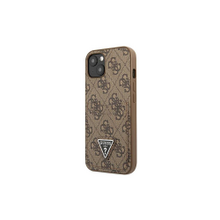 Guess case for iPhone 13 Pro / 13 6,1&quot; GUHCP13LP4TPW brown hardcase 4G Triangle Logo Cardslot