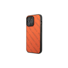 Karl Lagerfeld case for iPhone 13 Pro KLHCP13LPTLO orange hard case Allover Logo