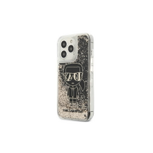 Karl Lagerfeld case for iPhone 13 Pro Max KLHCP13XLGGKBK black hard case Liquid Glitter Iconic