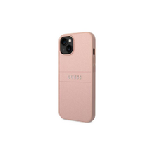 Guess case for iPhone 14 Pro 6,1&quot; GUHCP14LPSASBPI pink PU Leather case Saffiano with Metal Log